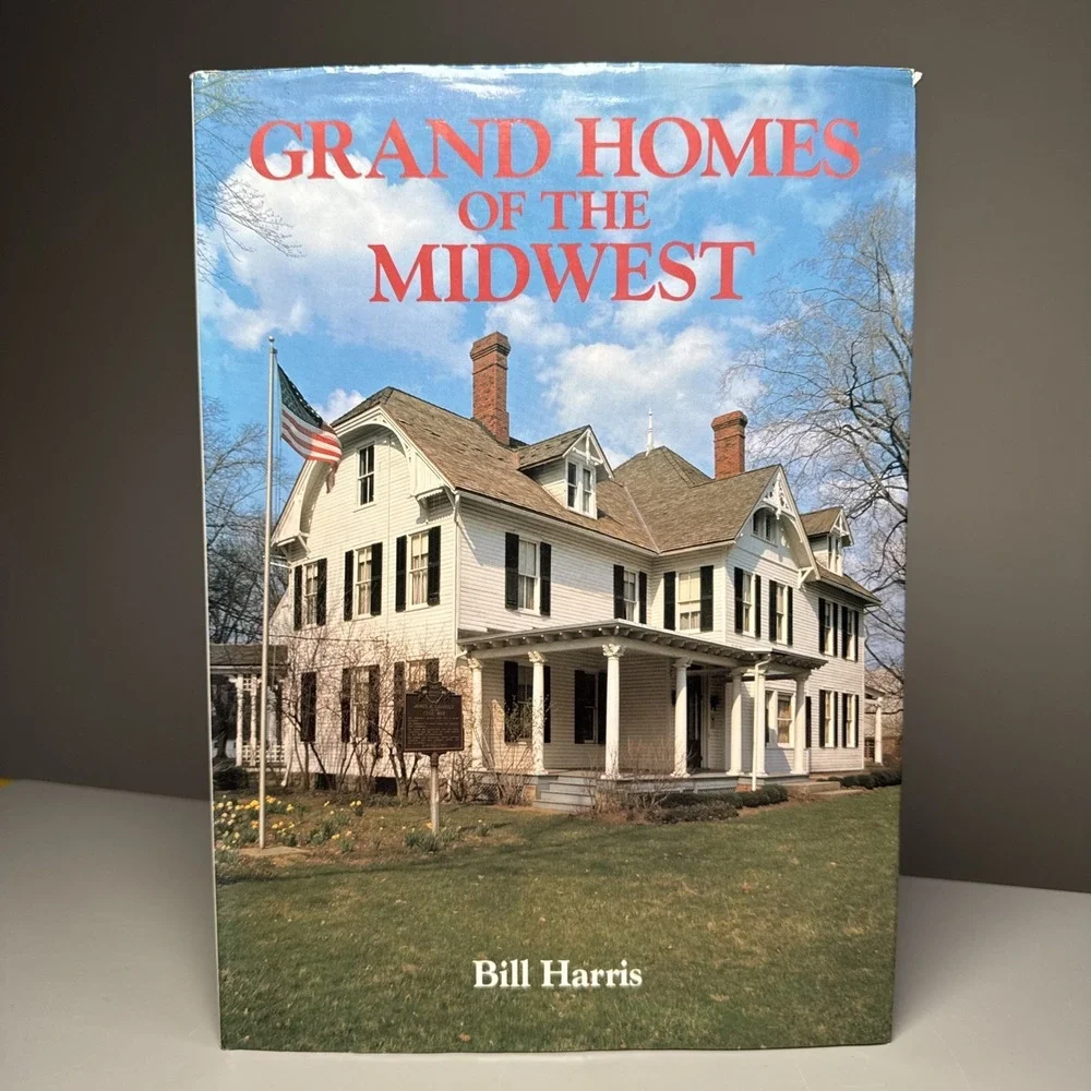 1990 Photography Coffee Table Book Grand Homes of the Midwest Harris Hardcover